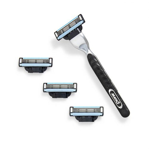 Gillette Mach 3 razor with three cartridges
