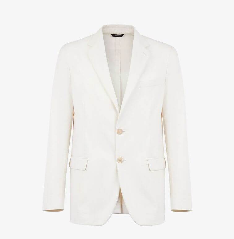 Fendi White cotton sports blazer