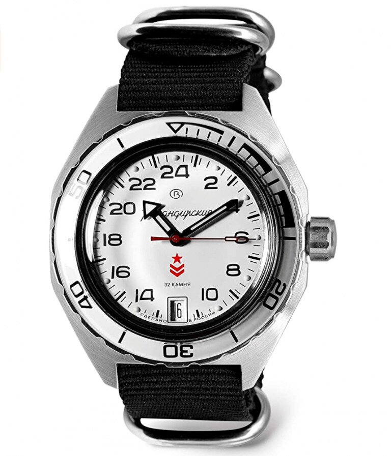 Vostok Komandireskie Watch with black band