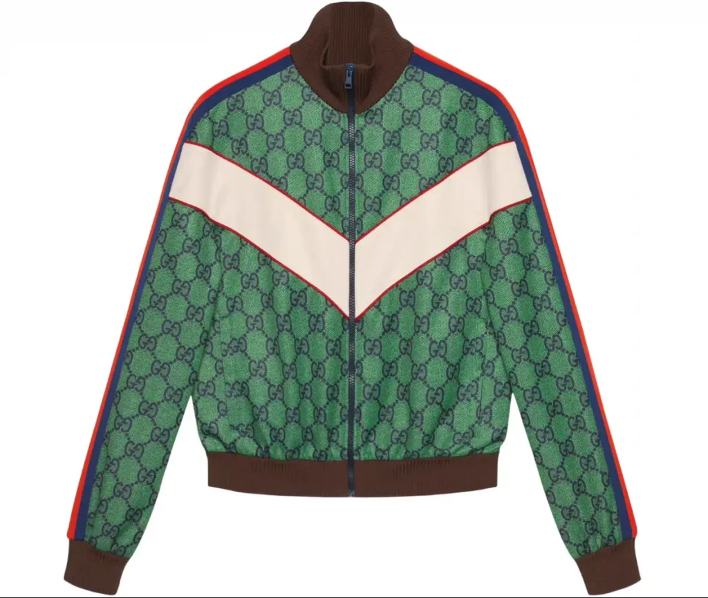 Gucci GG Jersey Zip jacket with web