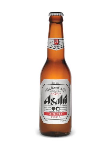 Bottle of Asahi super dry beer