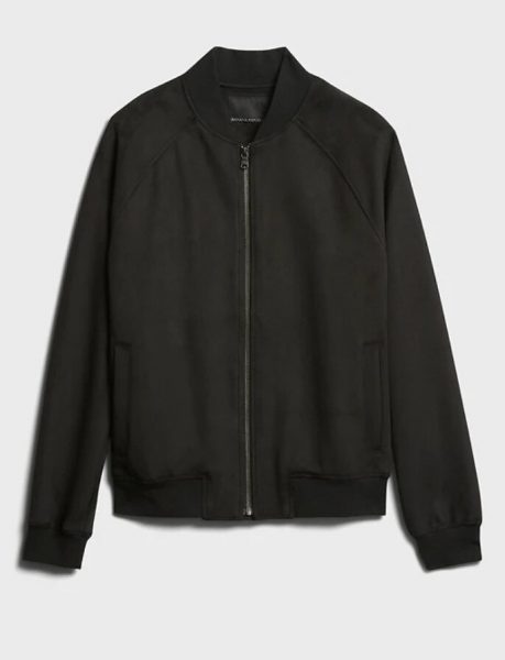 Banana Republic vegan sueded bomber jacket