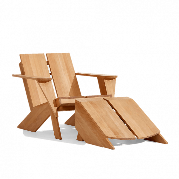 Crate & Barrel Paso Teak Outdoor Adirondack Chair