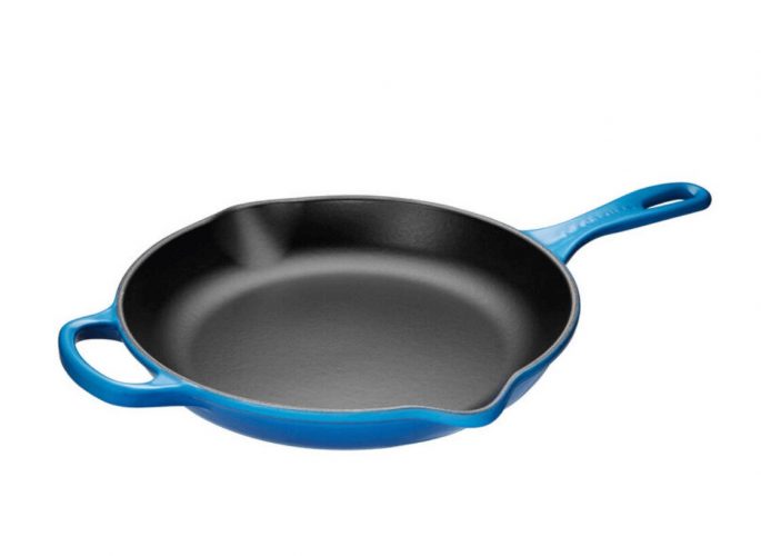 Blue Creuset cast iron skillet