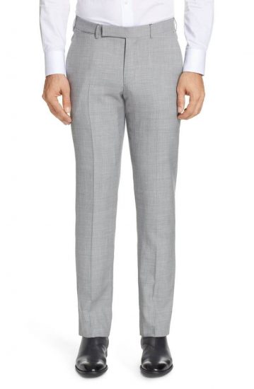 Ermenegildo Zegna Trofeo flat-front wool blend pants