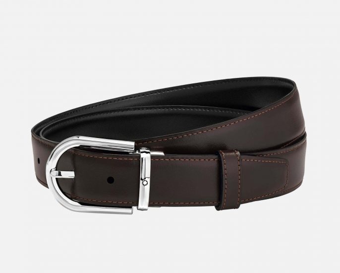 Montblanc Horseshoe Buckle black/brown reversible belt