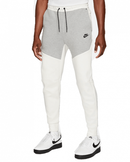 Nike Tech Fleece Joggers in white and grey