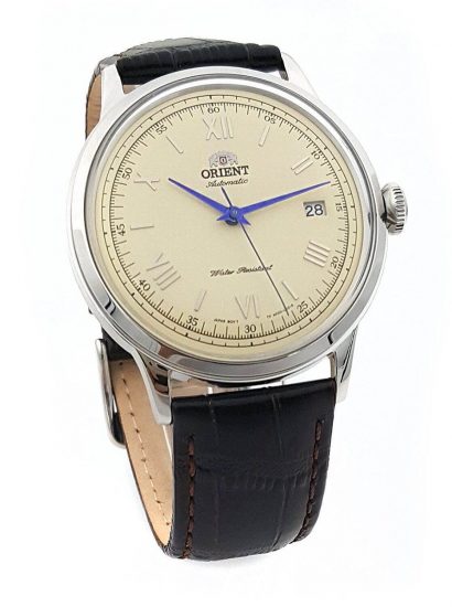 Orient Men’s 2nd Gen. Bambino Ver. 2 Japanese Automatic Stainless Steel and Leather Dress Watch