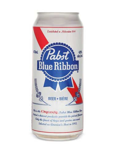 Can of Pabst Blue Ribbon beer