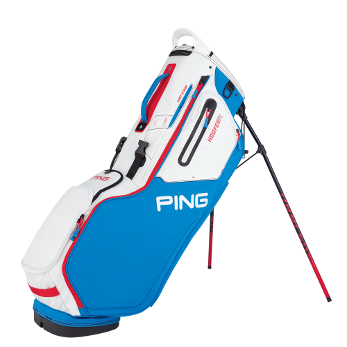 Ping Hoofer 14 bright blue and white golf bag
