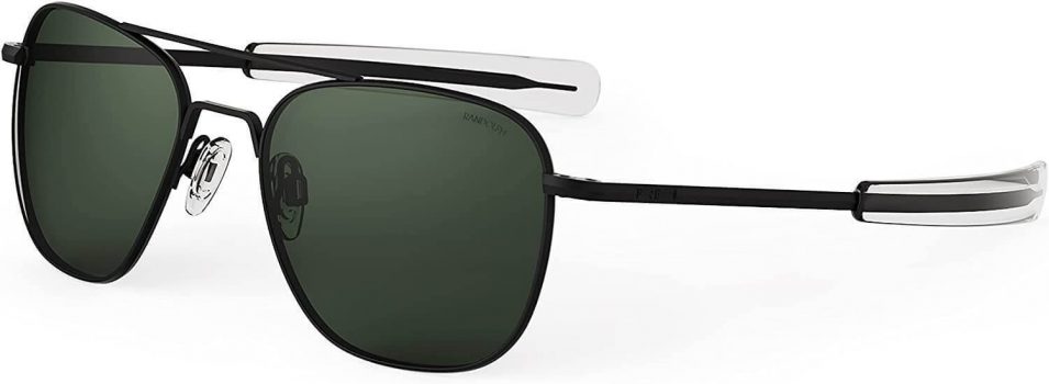 Randolph aviator sunglasses in matte black