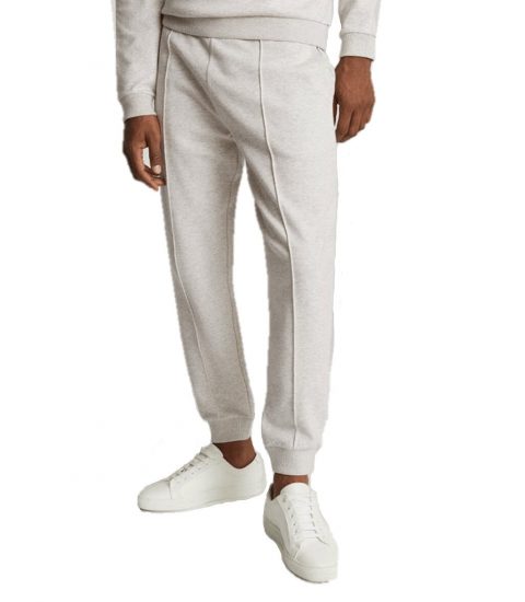 Reiss Coventry Melange joggers in soft grey