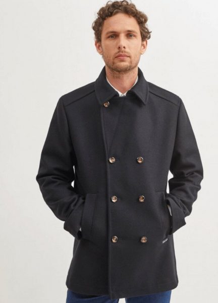 Man in St. James St. Hilaire pea coat