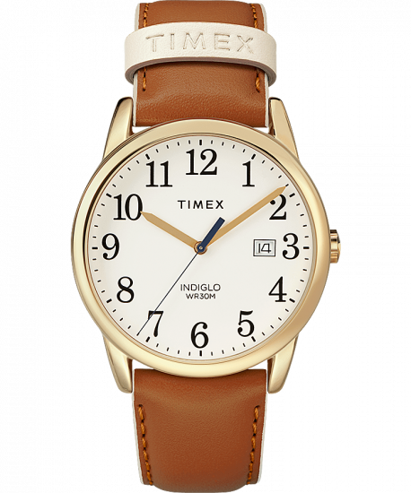 Timex Easy Reader 38mm Leather Strap Watch