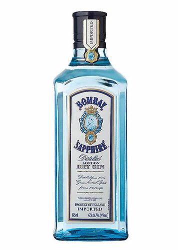 Bottle of Bombay Sapphire gin