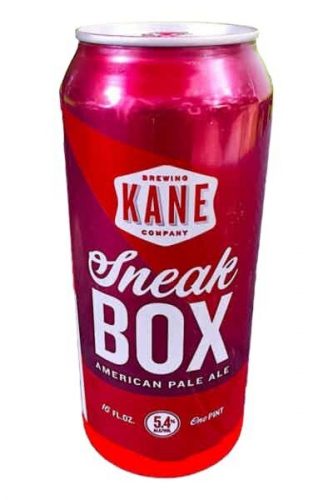 Can of Kane Sneak Box beer